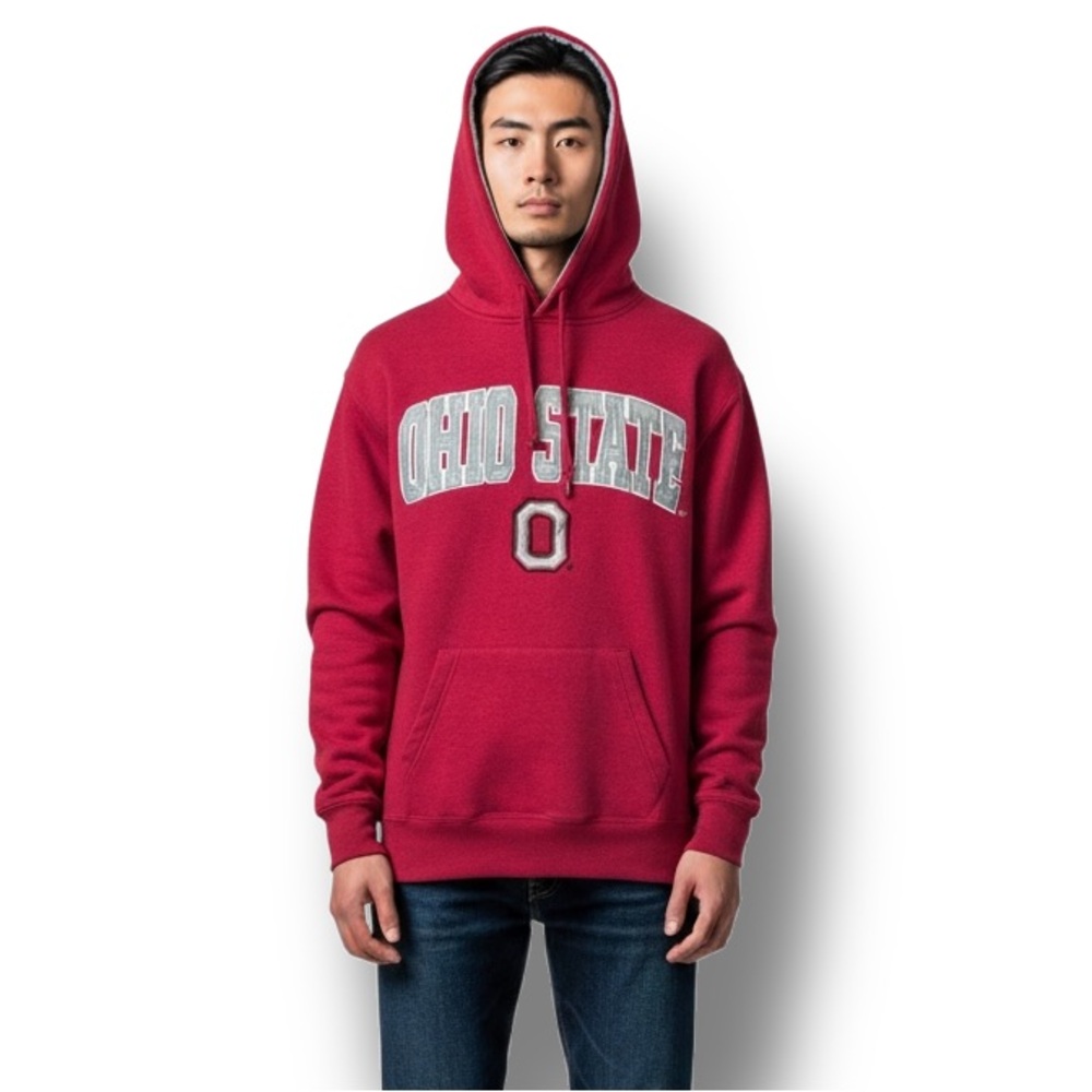 Stadium Athletics Mens Ohio State Hoodie VTG Pullover Embroidered Sewn Logo S